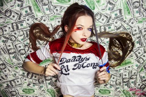 Milena in Milena Angel set Hairy Harley Q