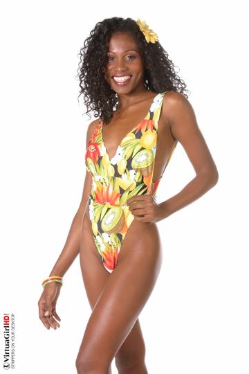 Krystel in Istripper set Tropical Summer