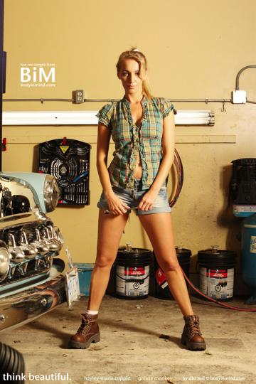 Hayley-Marie Coppin in Body In Mind set Grease Monkey