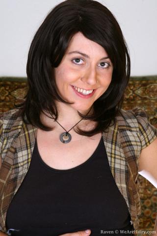 Raven in We Are Hairy set Raunchy Raven spreads her bearded clam