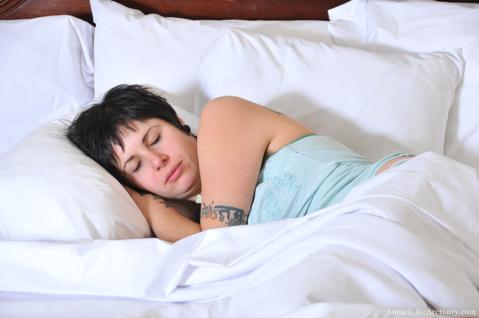 Luna in We Are Hairy set Luna is horny after sleeping