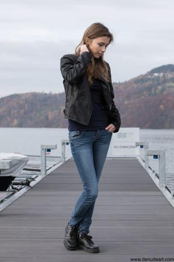 Mila in Denudeart set Boat Story