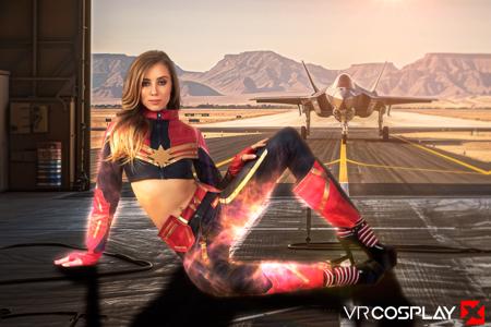 Haley Reed in VR Cosplay X set Captain Marvel