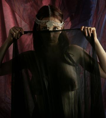 Sarah in Bare Maidens set Sarah