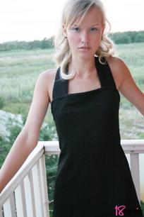 Nicole in 18 Magazine set White stairs