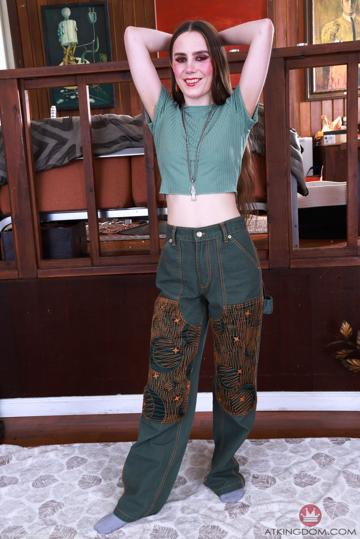 Sia Wood in ATK Petites set Hairy Pussy Spreading