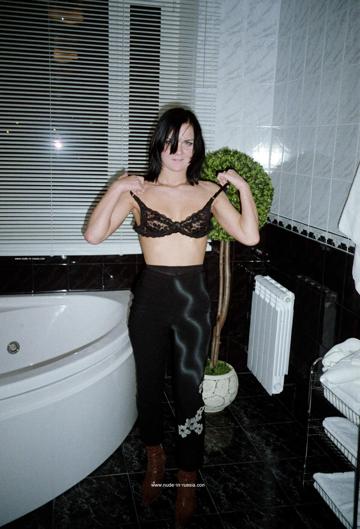 Lia in Nude In Russia set In The Bathroom