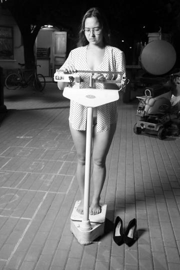 Alla S in Nude In Russia set Soviet Medical Floor Scales