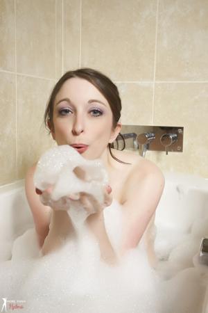 Gemma Lou in More Than Nylons set Bathtime Bonus