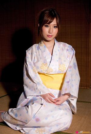 Ai Sayama in All Gravure set Kimono Tease