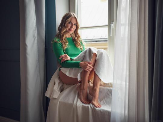 Bjorg Larson in Sex Art set Jade Lace