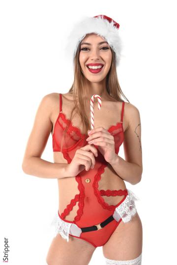 Avery in Istripper set Santa's Lil Secret